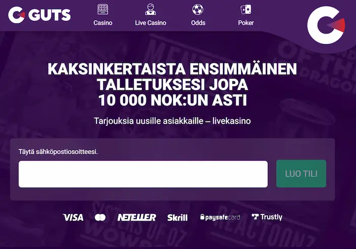 Guts Casino bonus