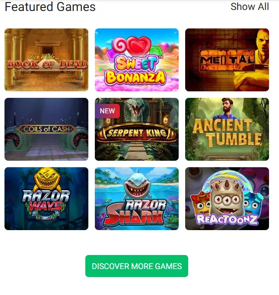 Guts Casino games